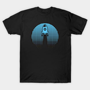 Space Rocket Halftone T-Shirt